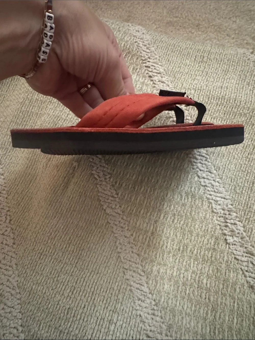 Rainbow Sandals Kids Red Leather Flip Flops Little Kid 11/12 | Beach Summer Sa